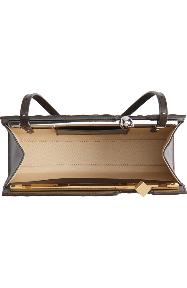 Jacquemus Le Salon Woven Leather Shoulder Bag, Alternate, color, Dark Brown 880