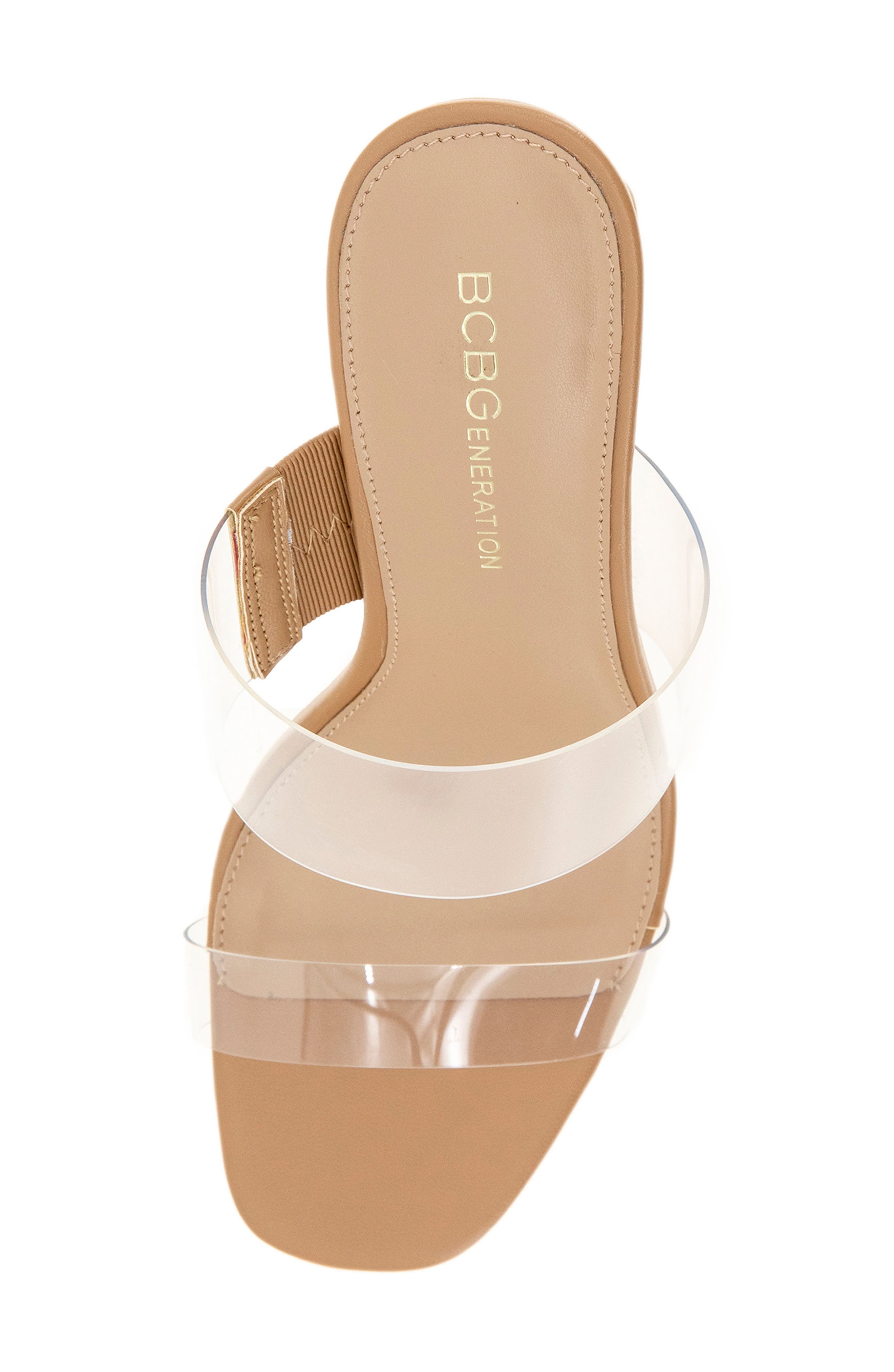 BCBG Georgie Sandal, Alternate, color, CLEAR