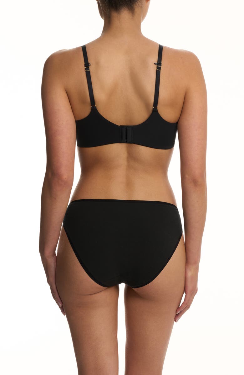 Natori Radiance Underwire Unlined Bra, Alternate, color, Black