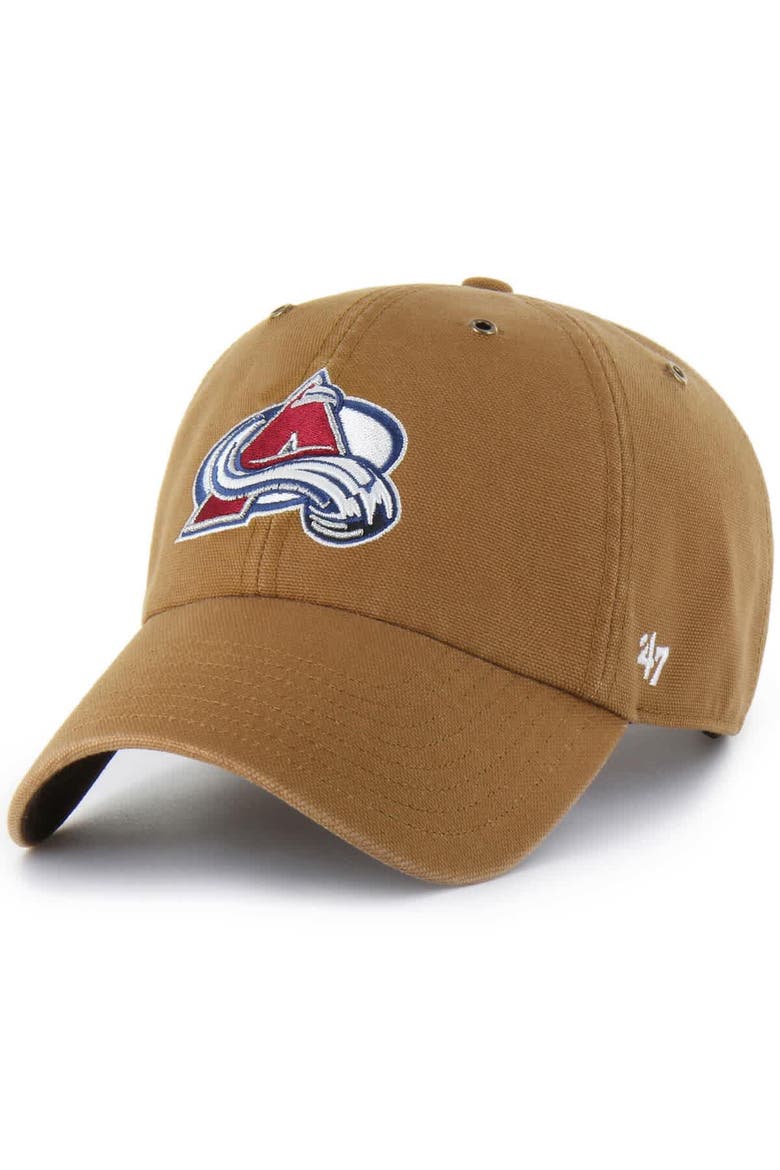 Men's Carhartt x '47 Brown Colorado Avalanche Clean Up Adjustable Hat, Main, color, Brown