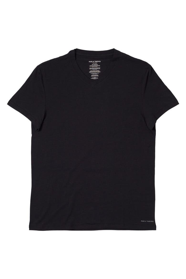 2-Pack V-Neck Undershirts, Main, color, BLACK