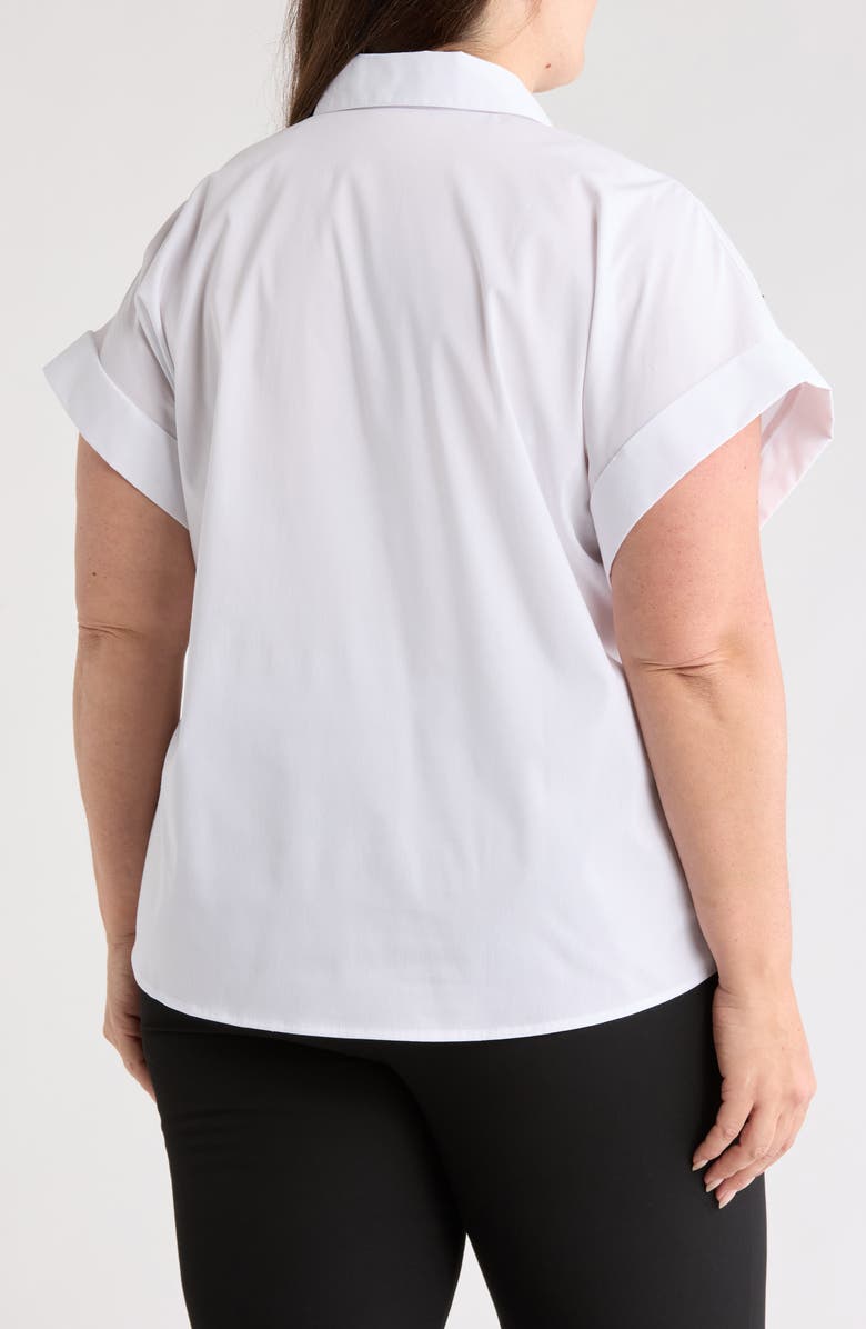 BY DESIGN Gemma Button-Up Shirt, Alternate, color, White