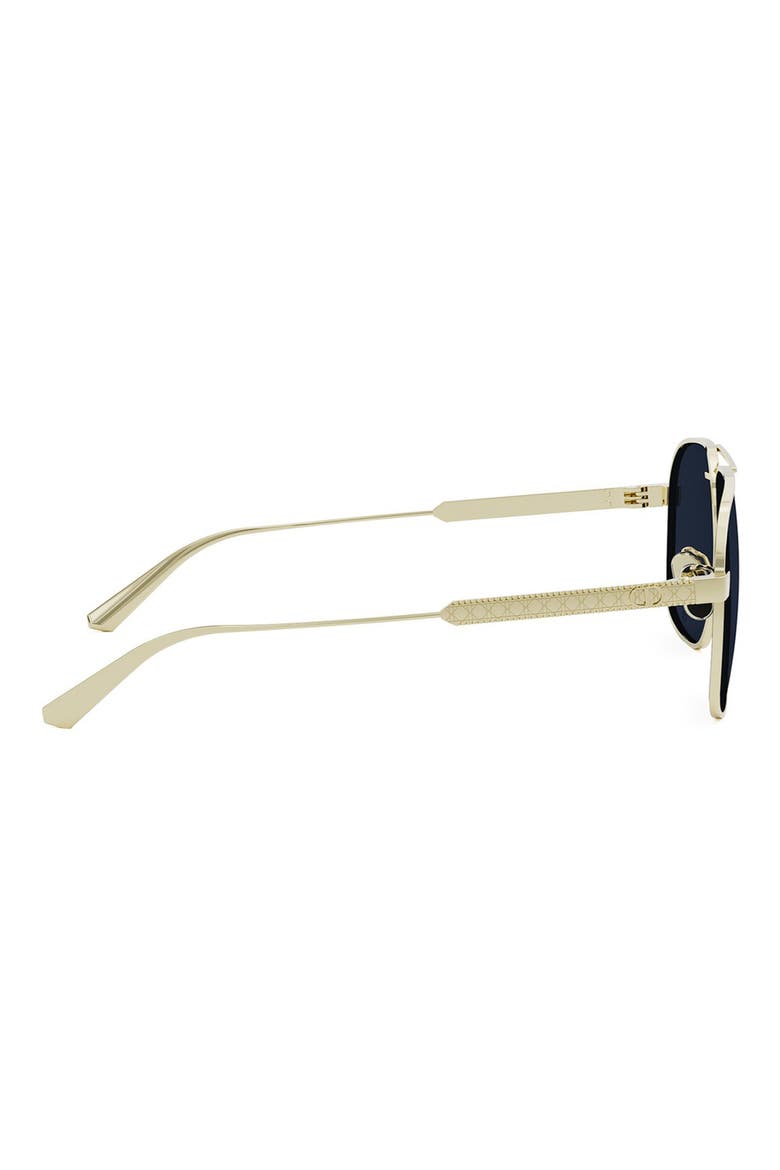 58mm Aviator Sunglasses, Alternate, color, SHINY GOLD / BLUE