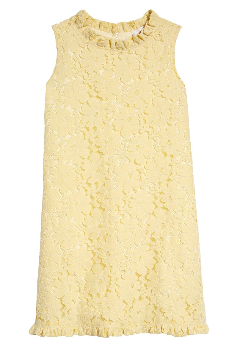Lace Shift Dress, Main, color, YELLOW CLOVER