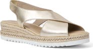 Aquatalia Adelina Weatherproof Slingback Espadrille Platform Wedge Sandal