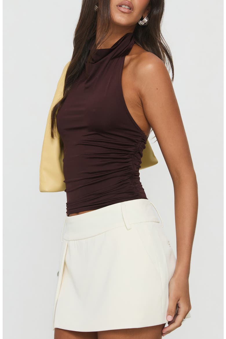 Giggle Halter Top, Alternate, color, CHOCOLATE