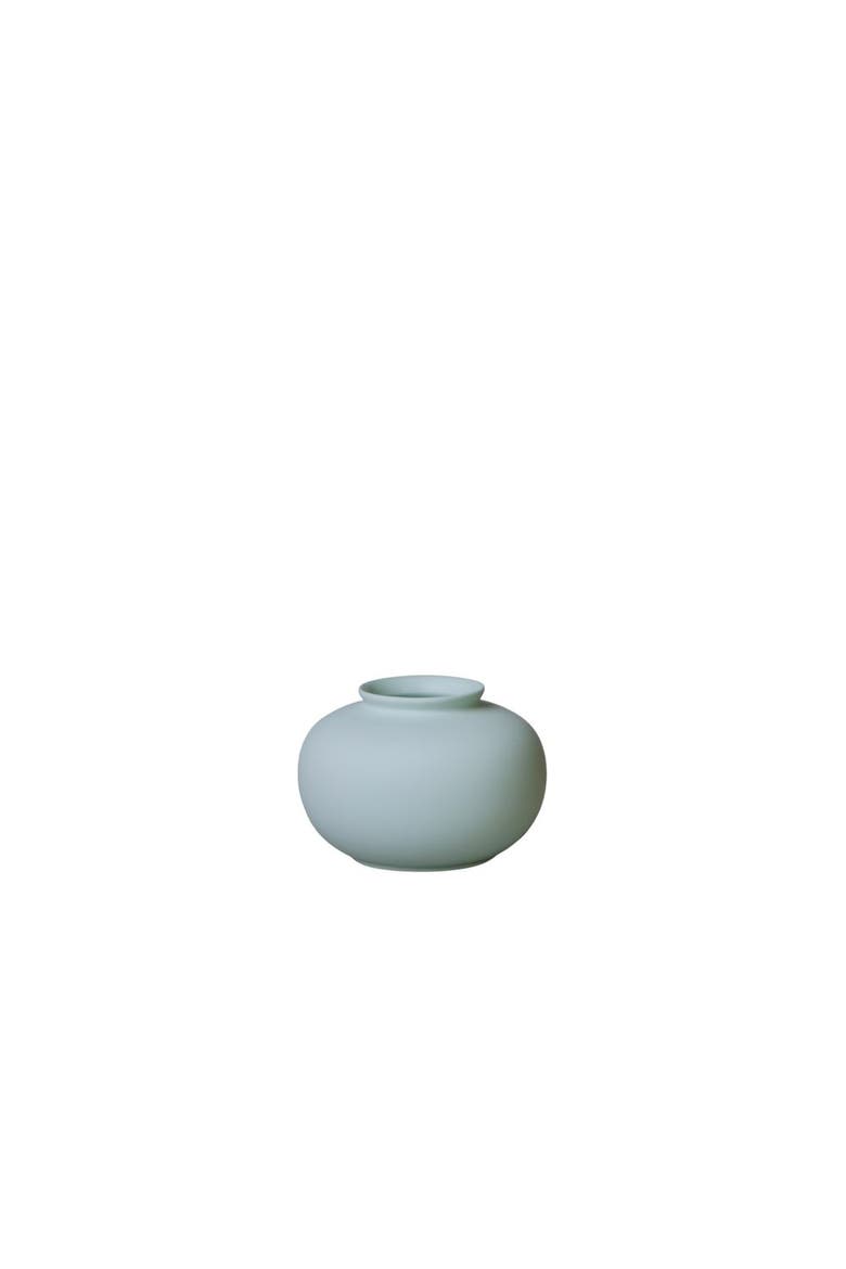 Matte Porcelain Mini Apple Vase, Main, color, Mint
