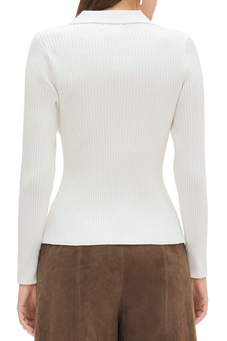 Dahlia Rib Knit Shirt, Alternate, color, IVORY