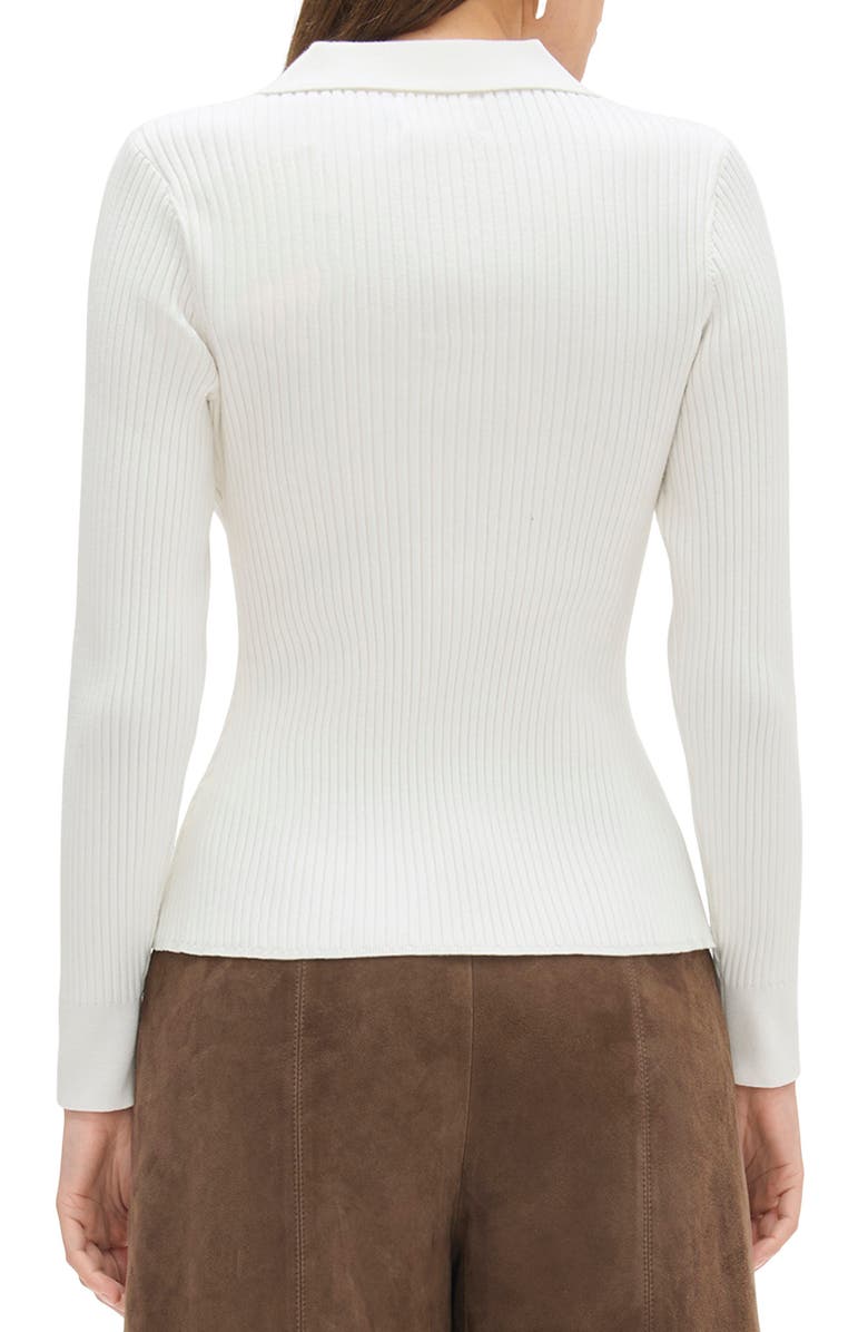 ALIGNE Dahlia Rib Knit Shirt, Alternate, color, Ivory