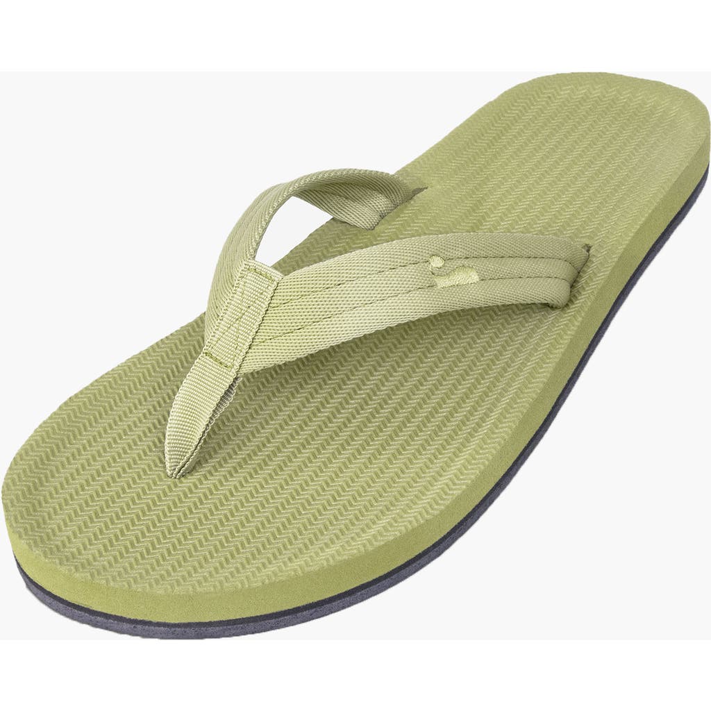 Indosole Responsibly-made Tire Sole Easy Living Flip Flops In Green