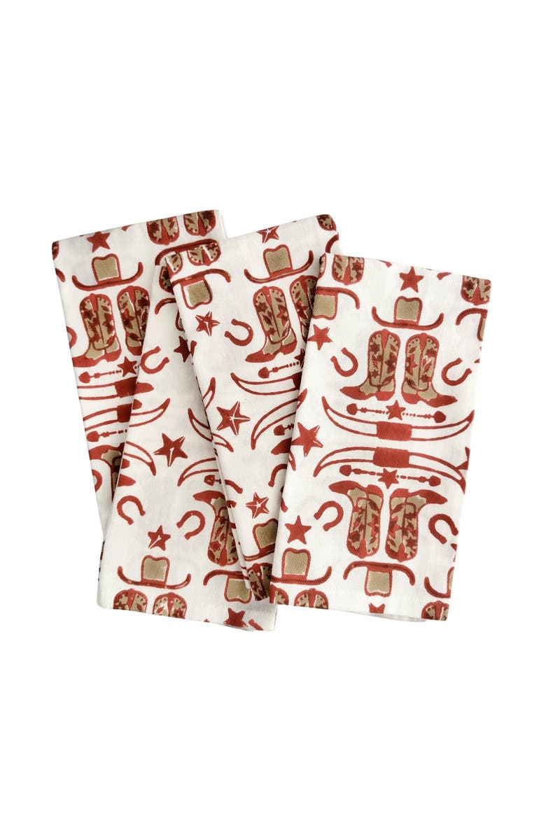 Cowgirl Napkins - Set of 4, Main, color, Terracotta