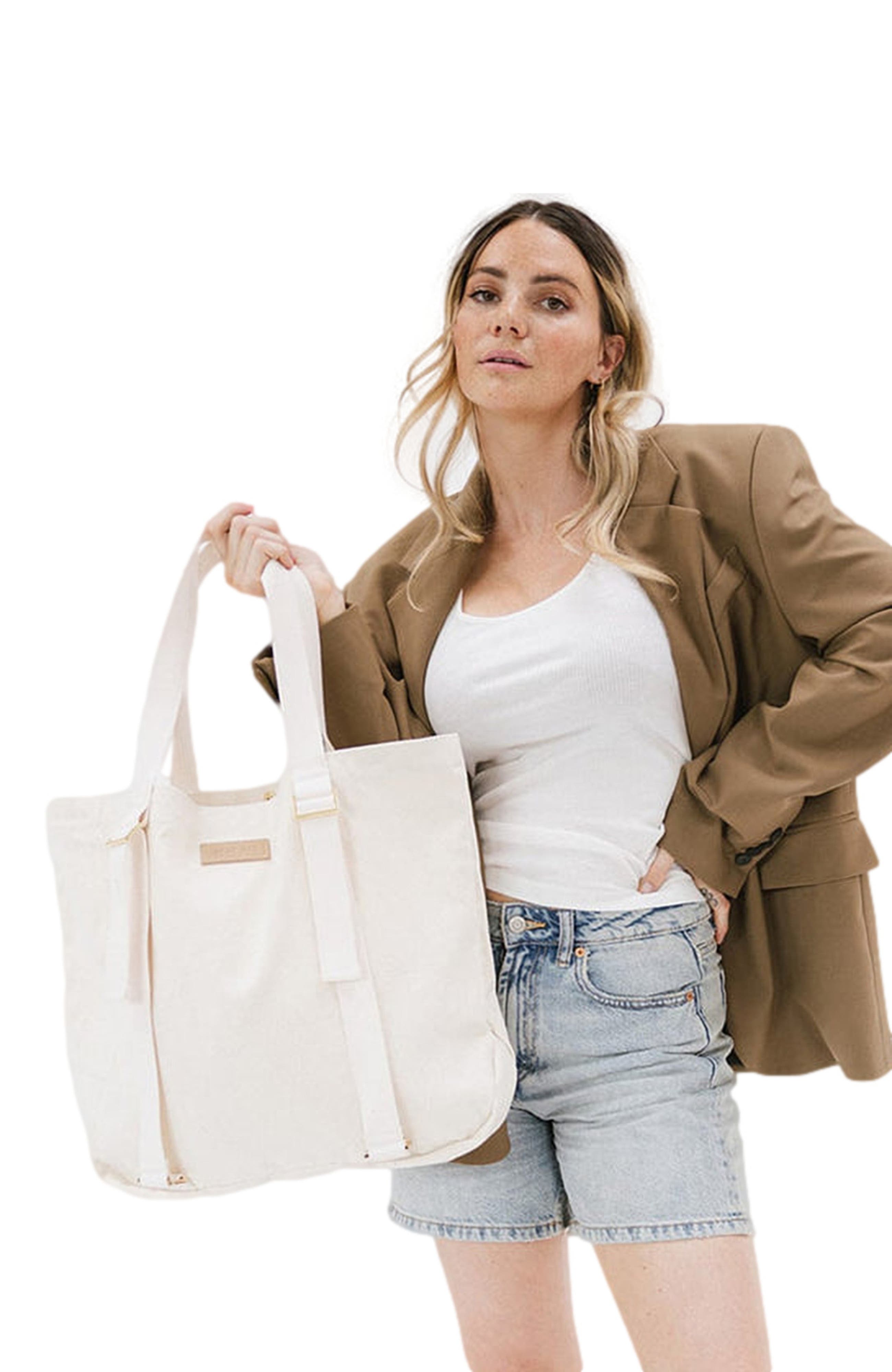 Canvas Hat Carrying Tote, Alternate, color, Natural
