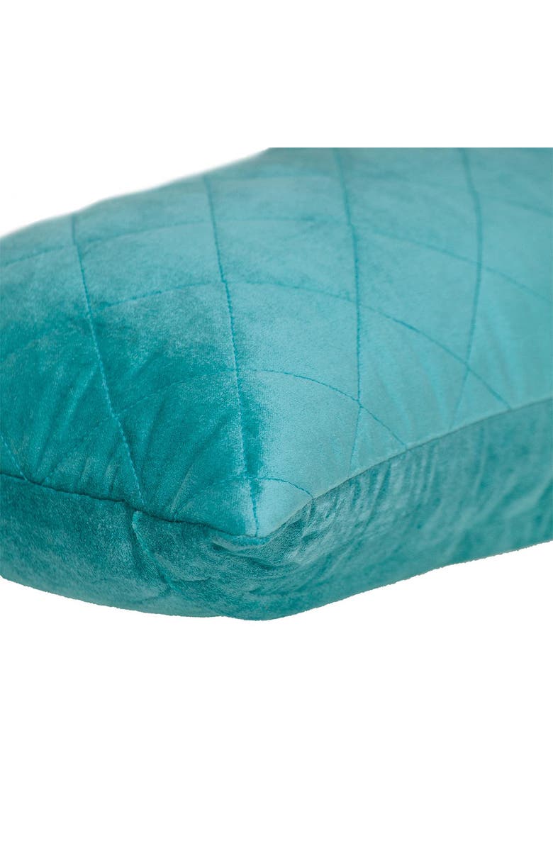 PARKLAND COLLECTION Milo Quilted Throw Pillow, Alternate, color, Aqua