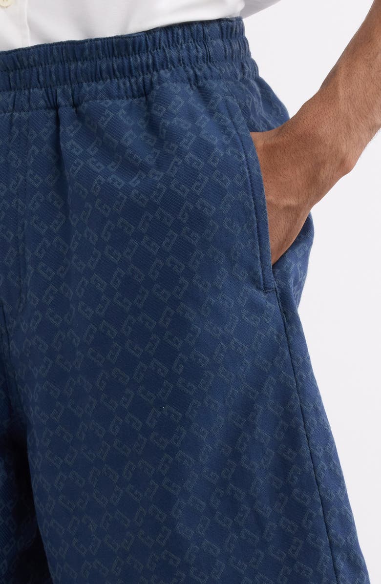 Givenchy Monogram 72 Jacquard Denim Bermuda Shorts, Alternate, color, Grey/ Blue
