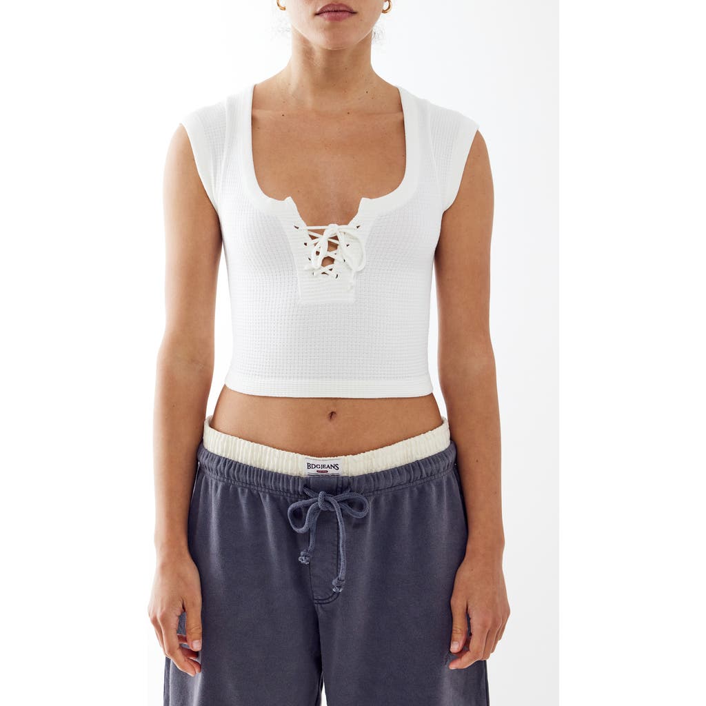 Bdg Urban Outfitters Knockout Tie Front Crop Tank Top