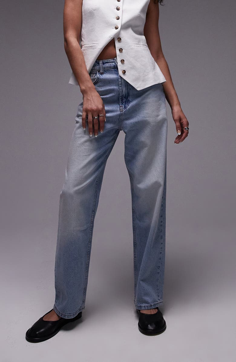 Topshop Awkward Barrel Jeans, Main, color,