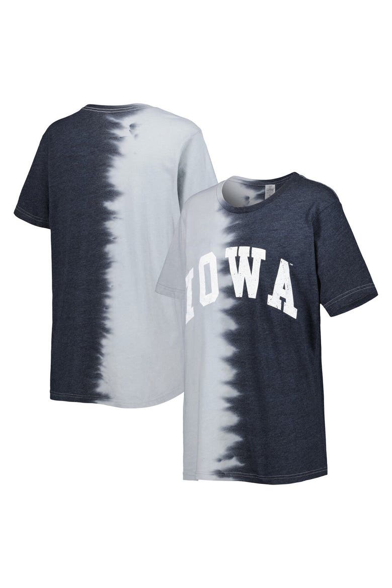 Women's Gameday Couture Black Iowa Hawkeyes Find Your Groove Split-Dye T-Shirt, Main, color, Black