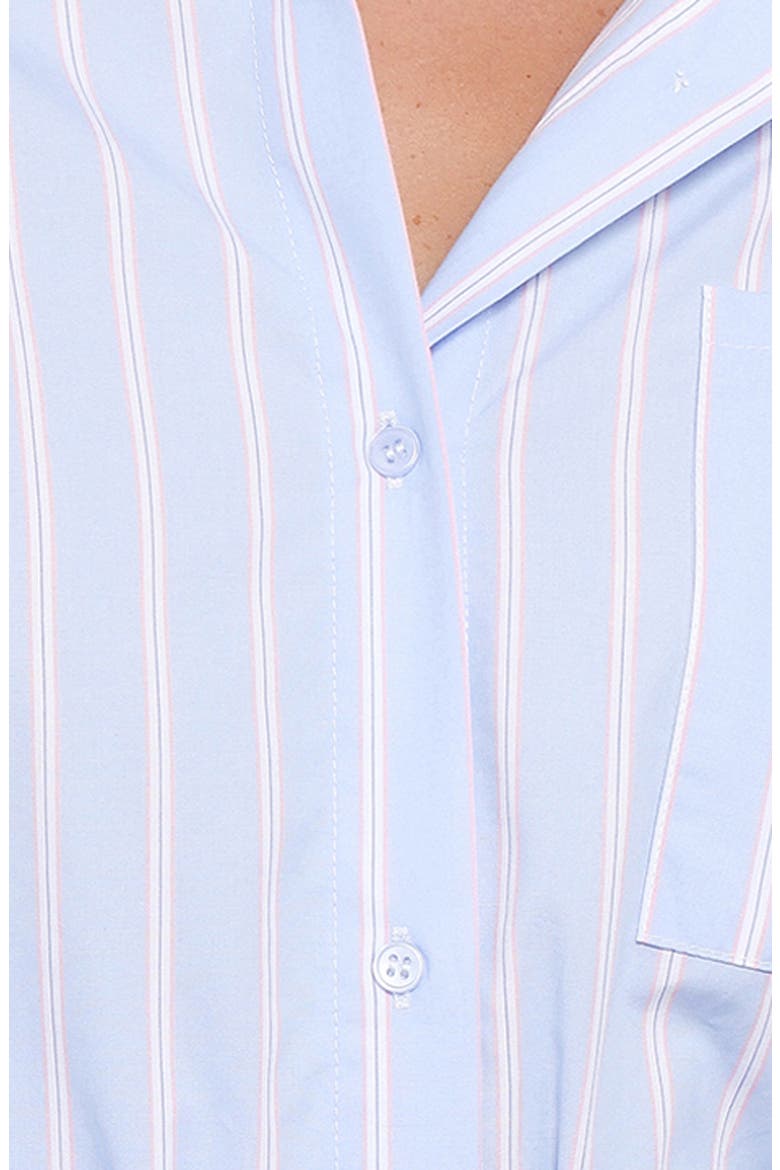 Harlan Long Sleeve Cotton Shirtdress, Alternate, color, BLUE PINK STRIPE