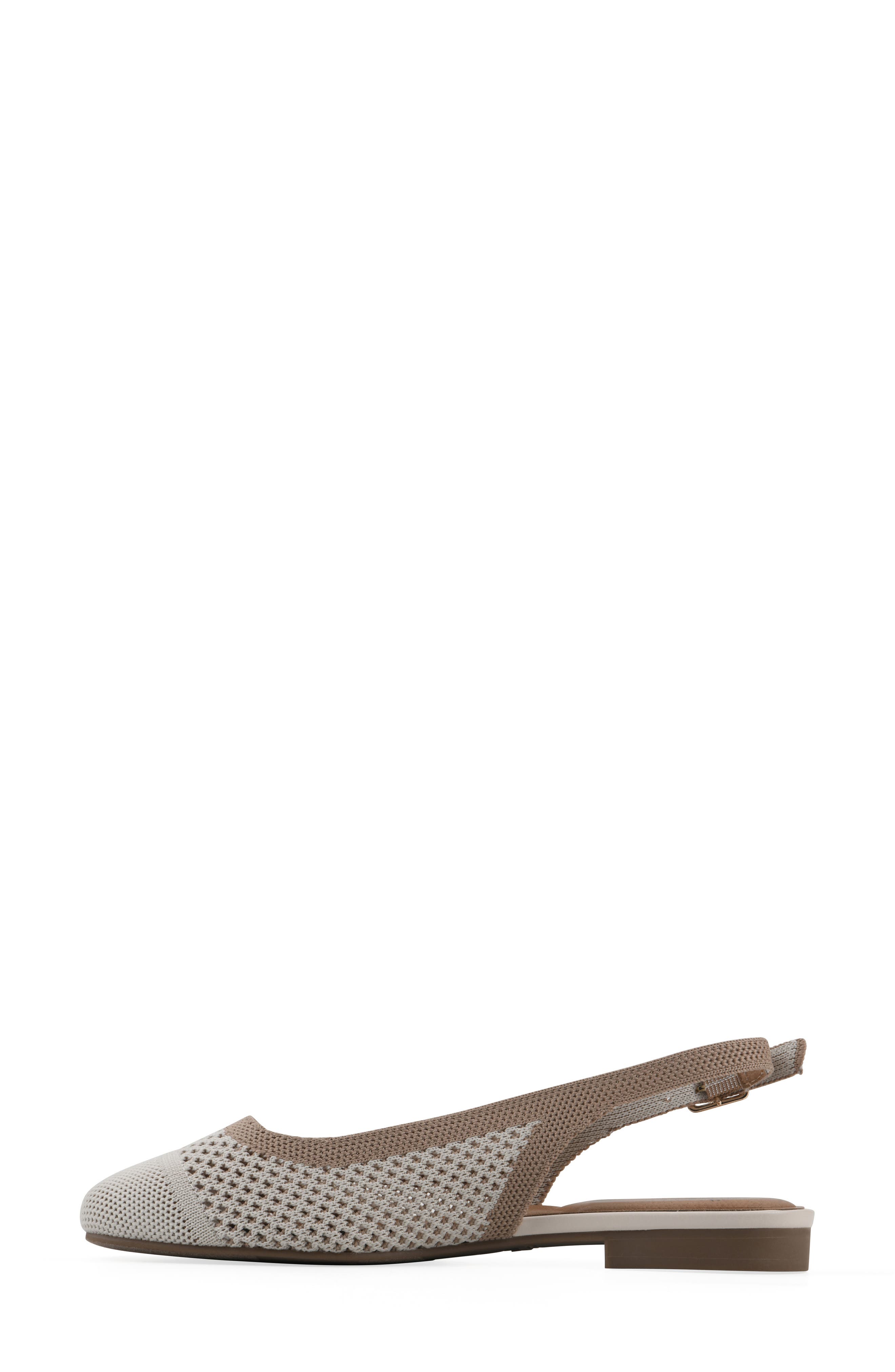 Bonie Slingback Flat, Alternate, color, CREAM/ TAN MULTI