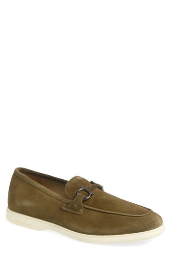 Ferragamo Gancini-plaque Suede Loafers