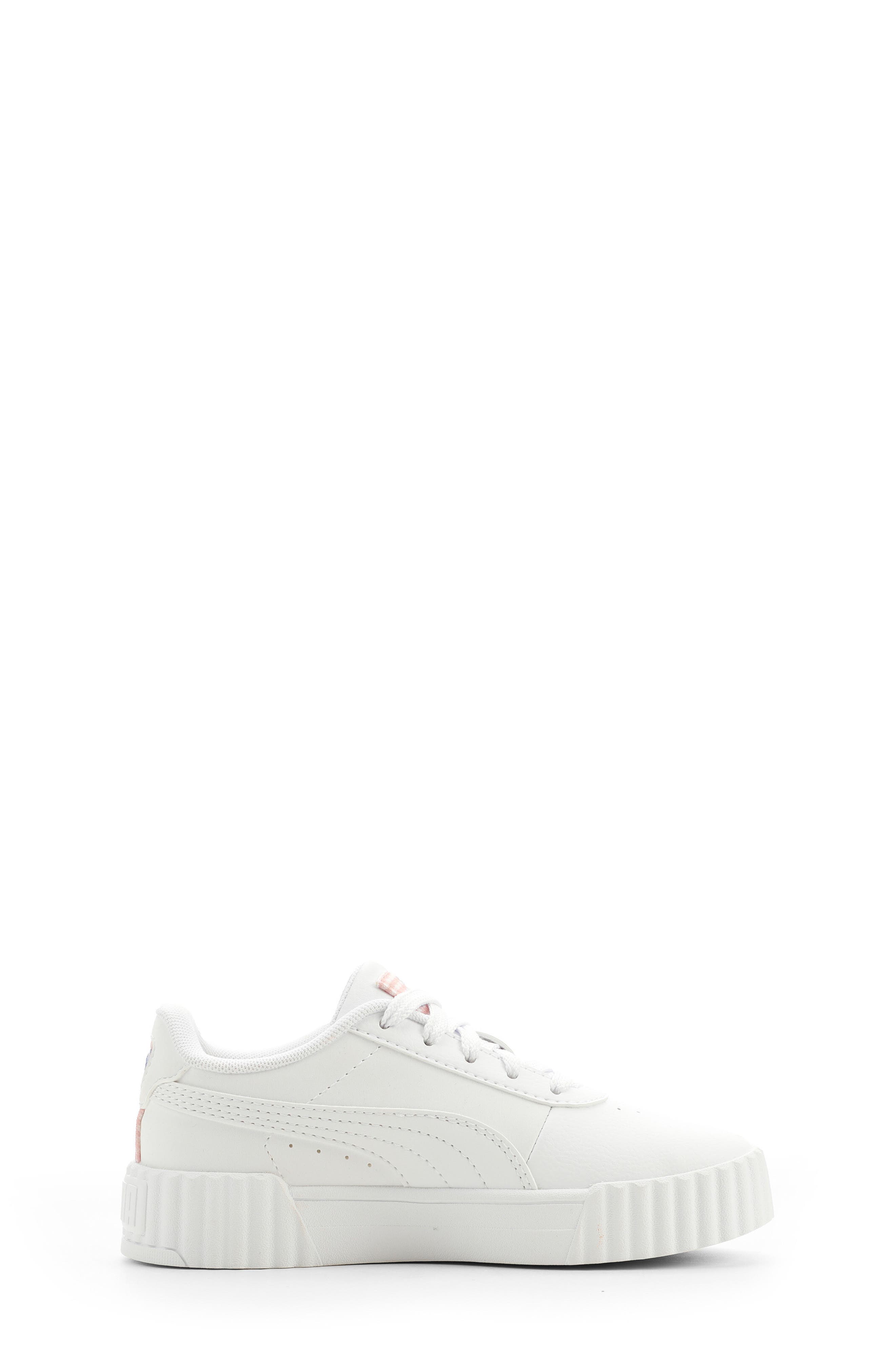 PUMA Kids' Carina 3.0 Crafty Floral Low Top Sneaker, Alternate, color, Puma White/ Rosy/ Lavender