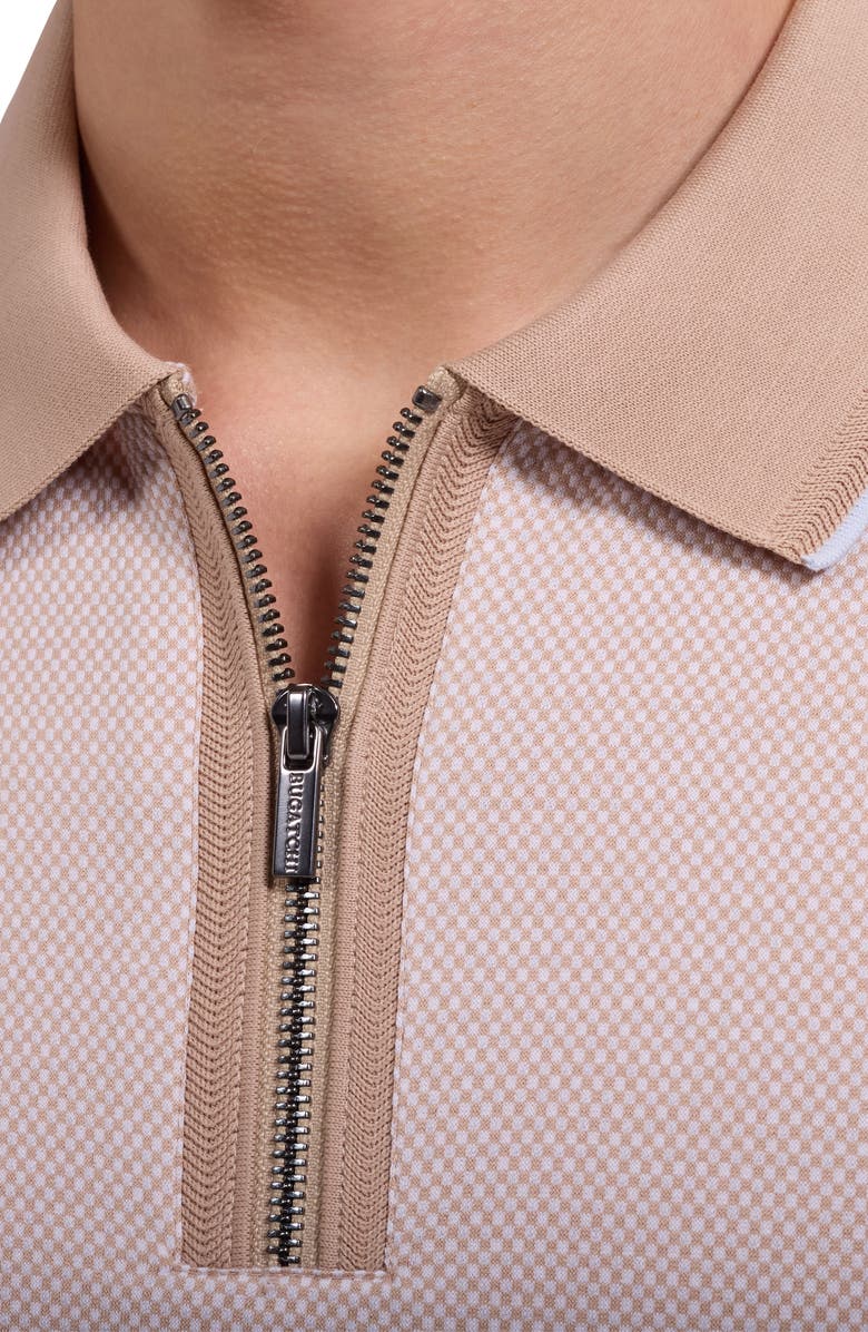 Bugatchi Quarter Zip Polo, Alternate, color, Sand