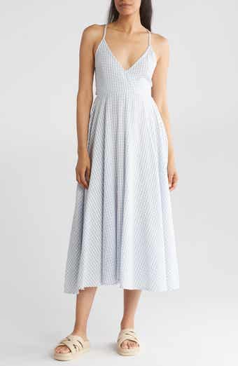 Lovestitch Gingham Cross Back Midi Dress