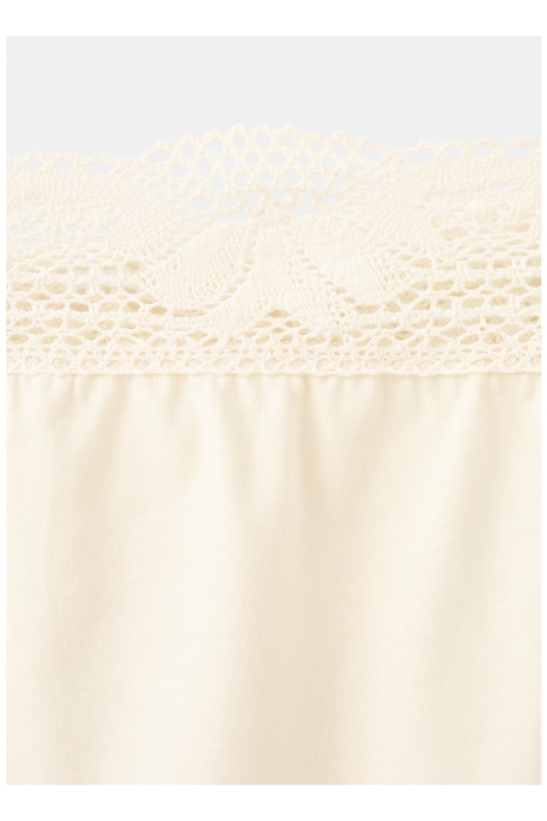Lace Trim Cotton Nightgown, Alternate, color, PASTEL YELLOW