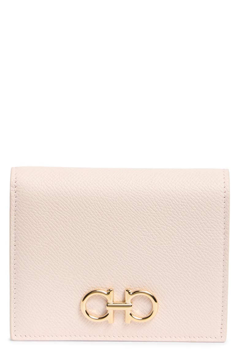 Gancini Compact Wallet, Main, color, BALLET/ MACARON