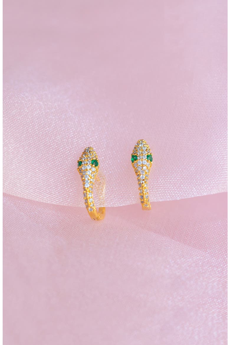 Viper Hoop Earrings, Alternate, color, GOLD