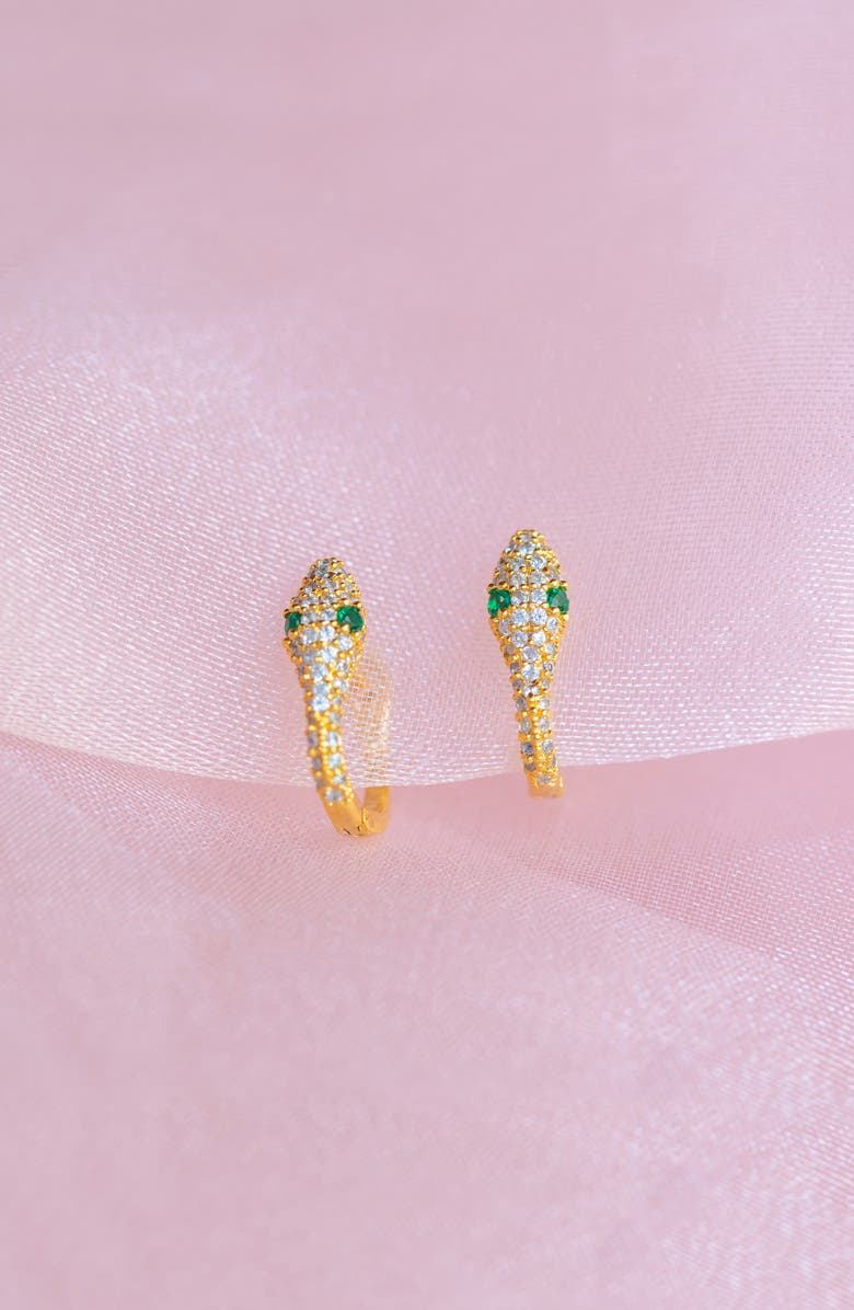 Girls Crew Viper Hoop Earrings, Alternate, color, Gold