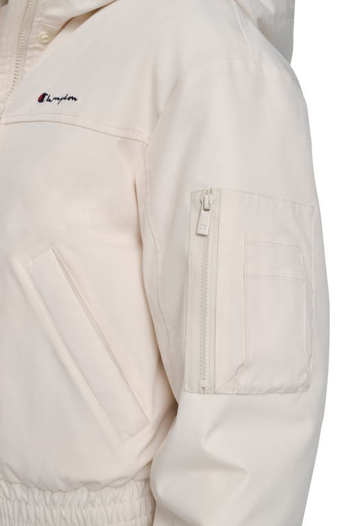 Champion Crop Ski Bomber Jacket In White