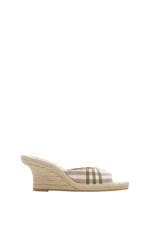 Check Mews Espadrille Mules