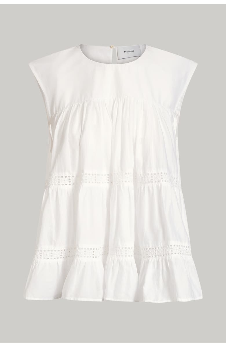 Merlette Quai Top, Alternate, color, White