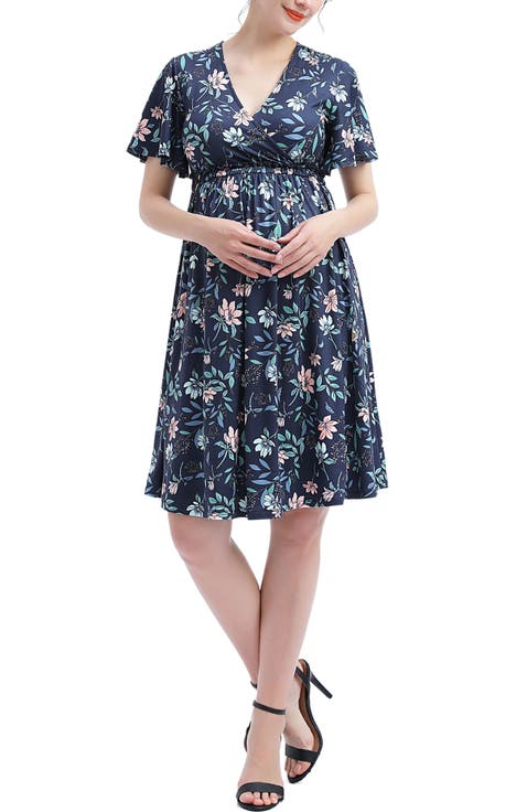 Annis V-Neck Maternity Nursing Dress