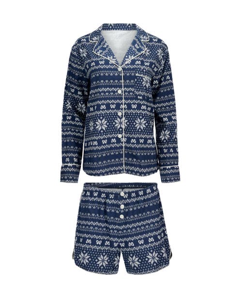 Adore Me Cecelia Pajama Set In Novelty Blue