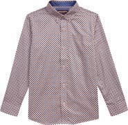 Johnston & Murphy Kids' Medallion Print Button-Down Shirt