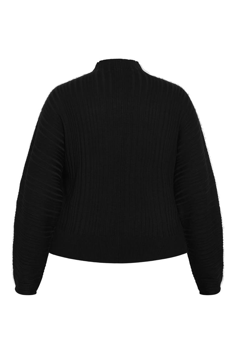 Miranda Funnel Neck Sweater, Alternate, color, BLACK