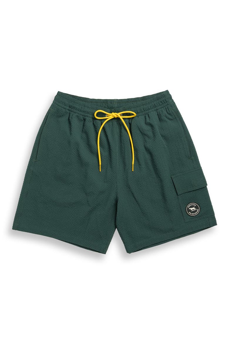 Winterton River Seersucker Swim Trunks, Alternate, color, TEAL