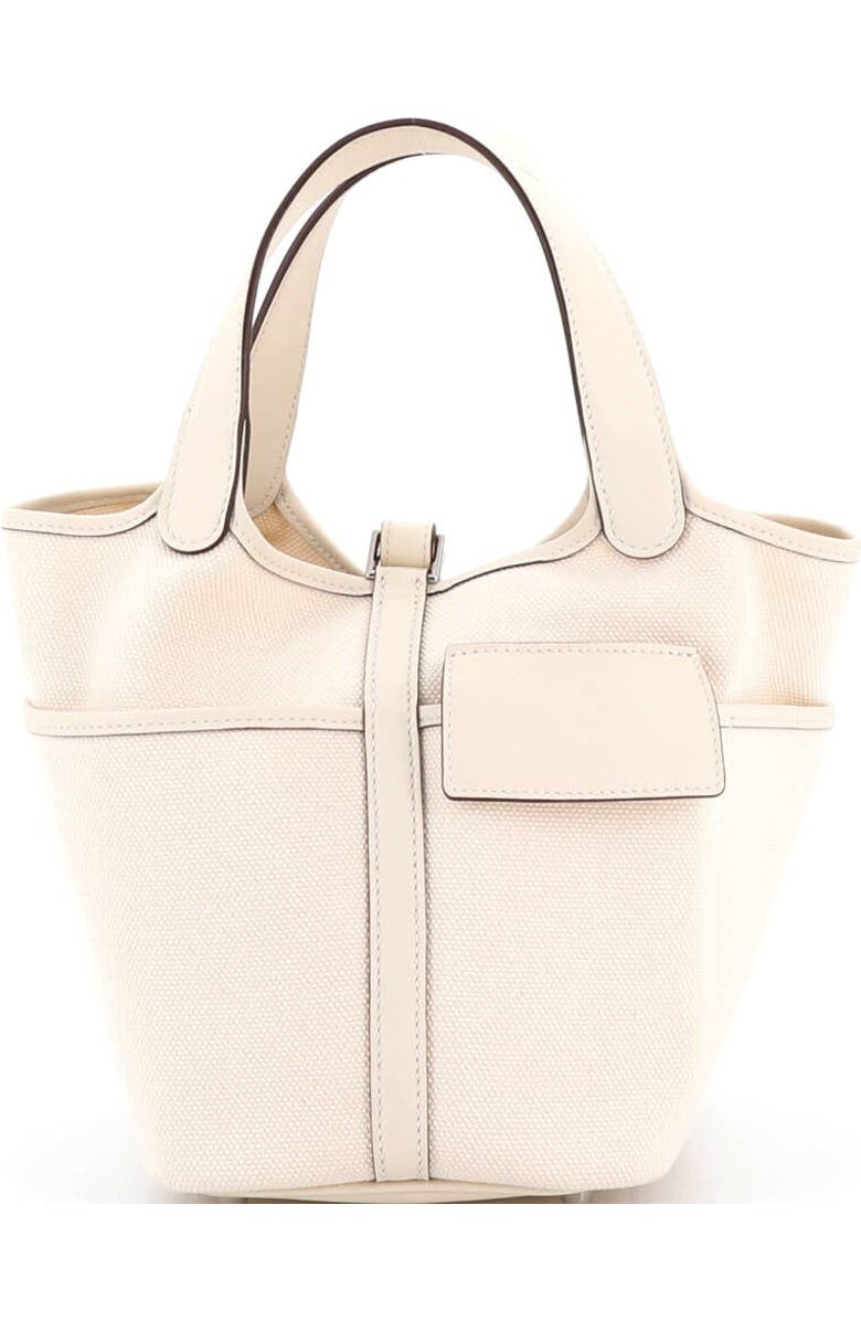 Pre-Owned Hermes Cargo Picotin Lock Bag Canvas and Swift PM, Alternate, color, Nata