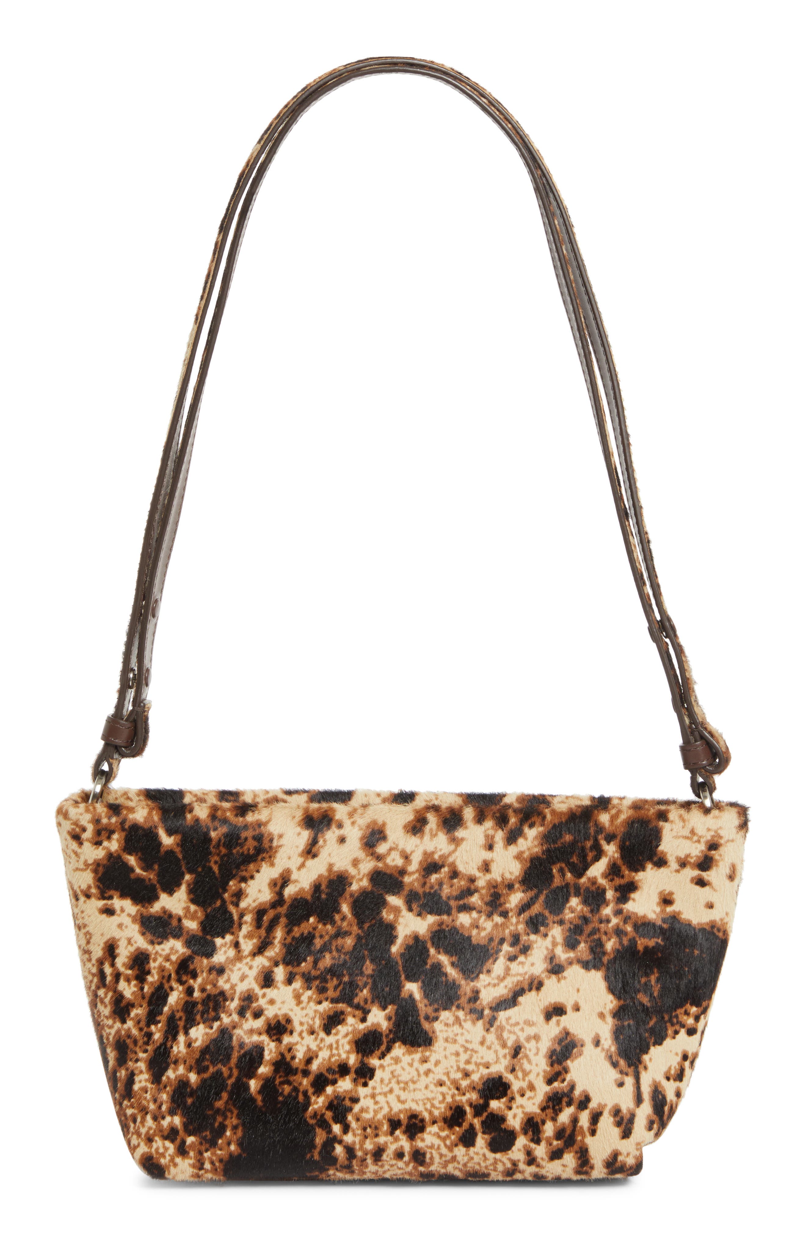 Proenza Schouler Bond Genuine Calf Hair Shoulder Bag, Alternate, color, Dark Brown Multi