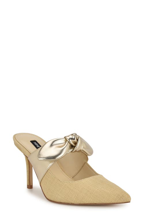 Nine West Demmure Pointed Toe Mule In Light Natural