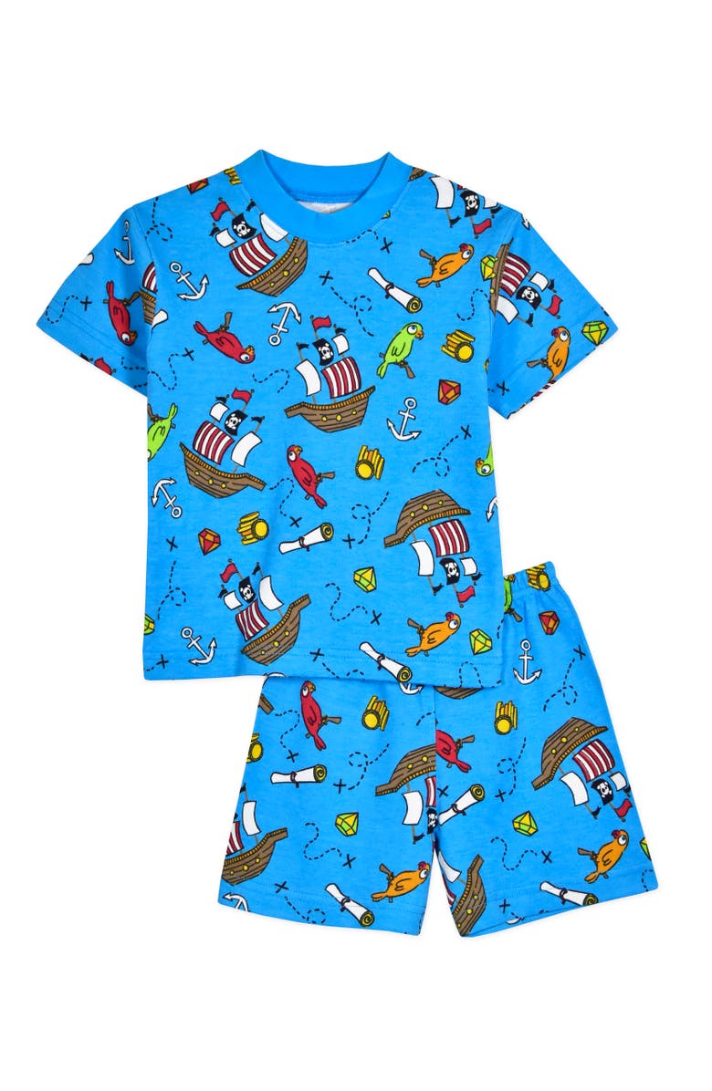 Sara’s Prints Loose Fit Classic Short Pajama 2-Piece Set, Main, color, Pirate Adventure