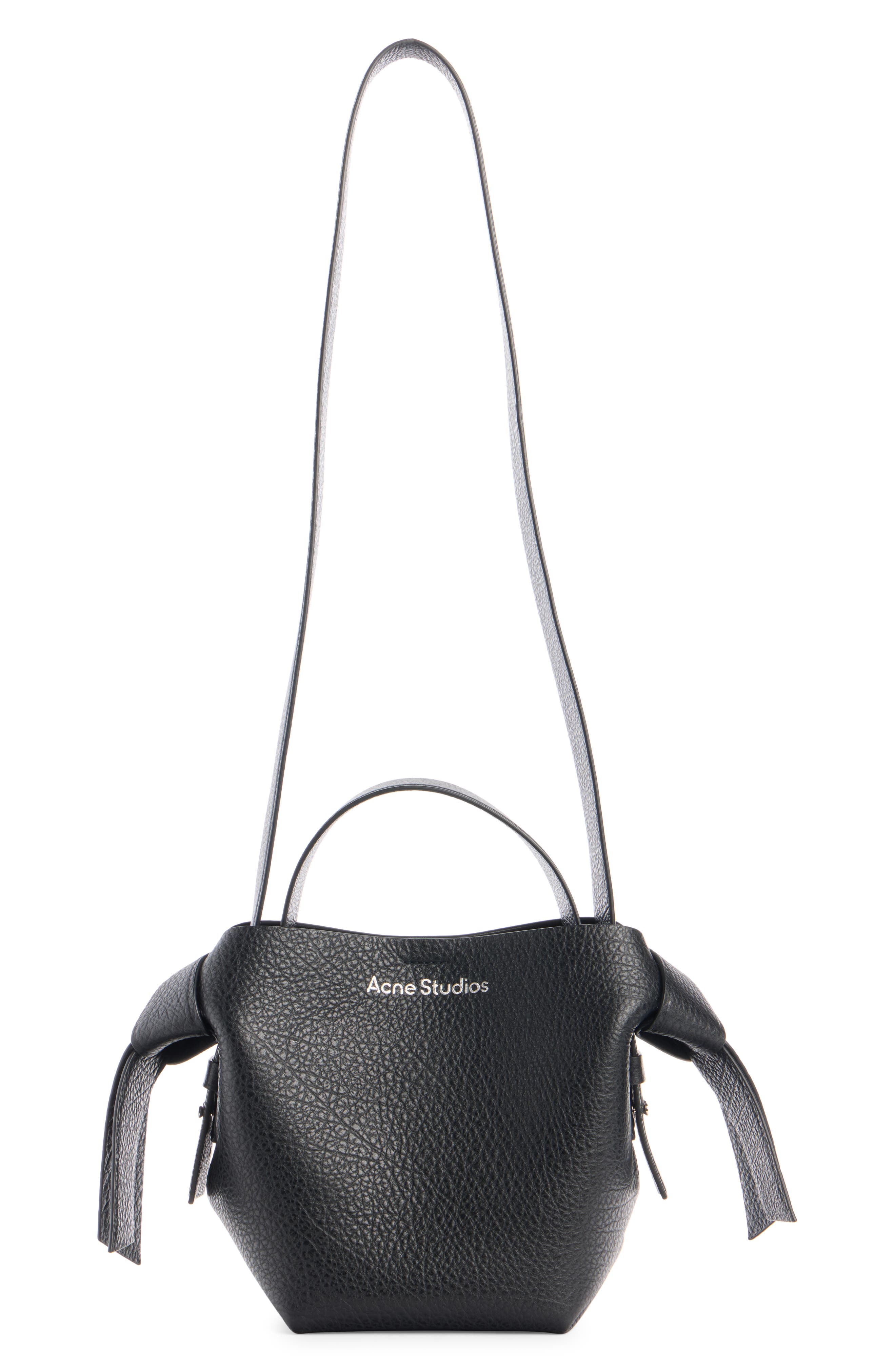 Acne Studios Mini Musubi Leather Shoulder Bag, Main, color, 