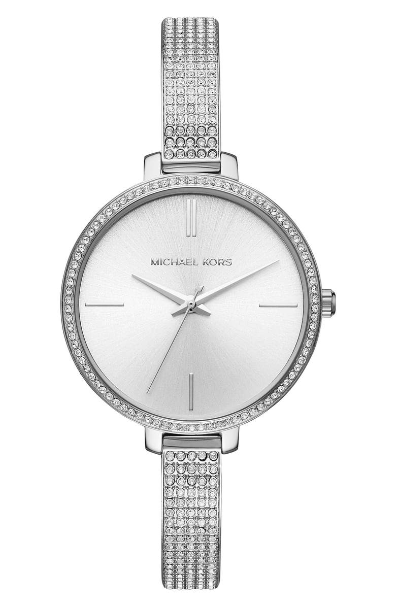 Michael Kors Jaryn Pavé Bangle Watch, 36mm, Main, color, 