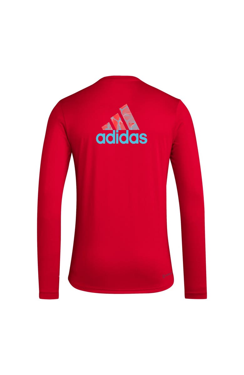 adidas Men's adidas Red Chicago Fire Local Pop AEROREADY Long Sleeve T-Shirt, Alternate, color, 