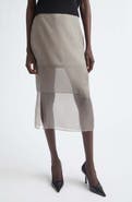 Brandon Maxwell The Brett Tiered Silk Organza Pencil Skirt