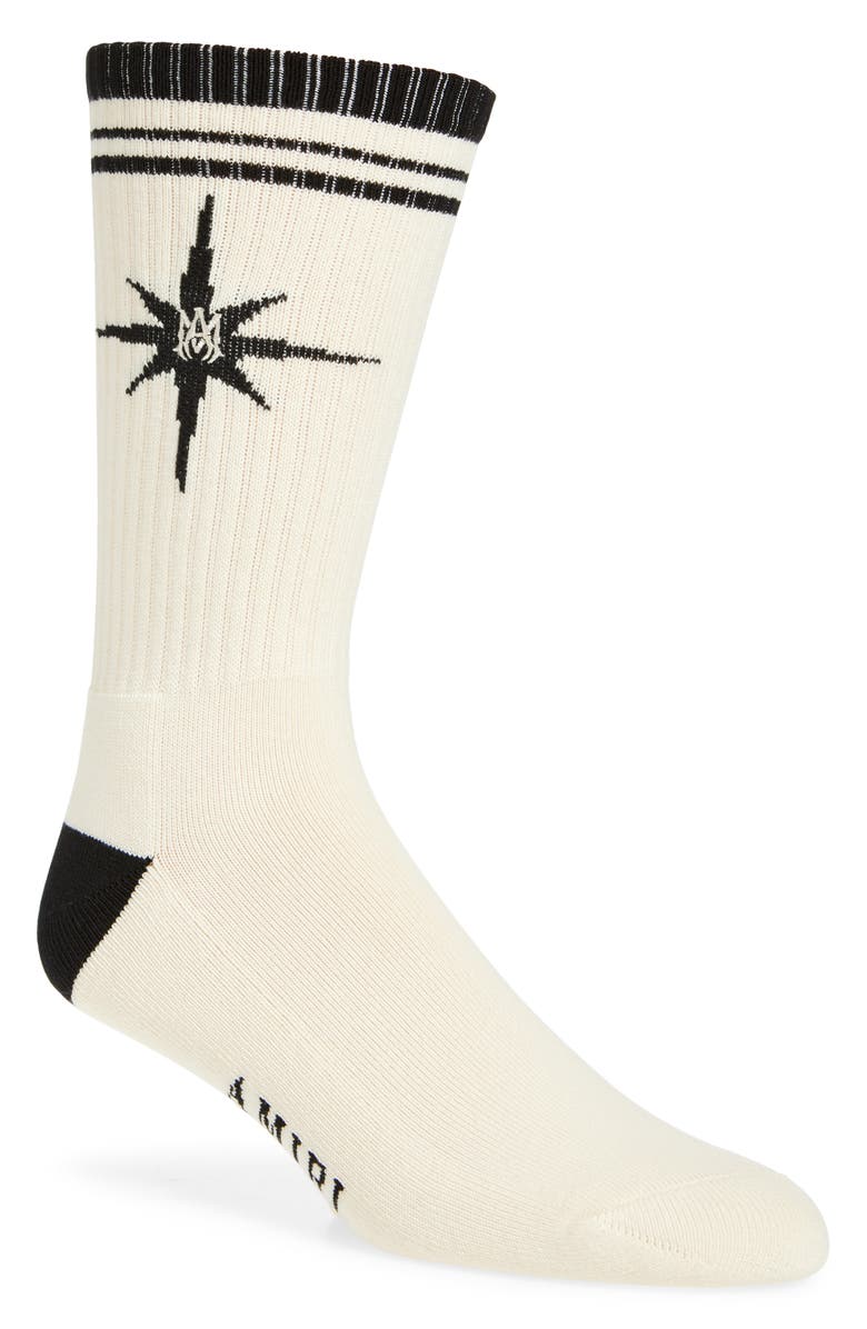 AMIRI Starburst Crew Socks, Main, color, 