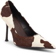 Jeffrey Campbell Risktake Genuine Calf Hair Pointed Toe Pump