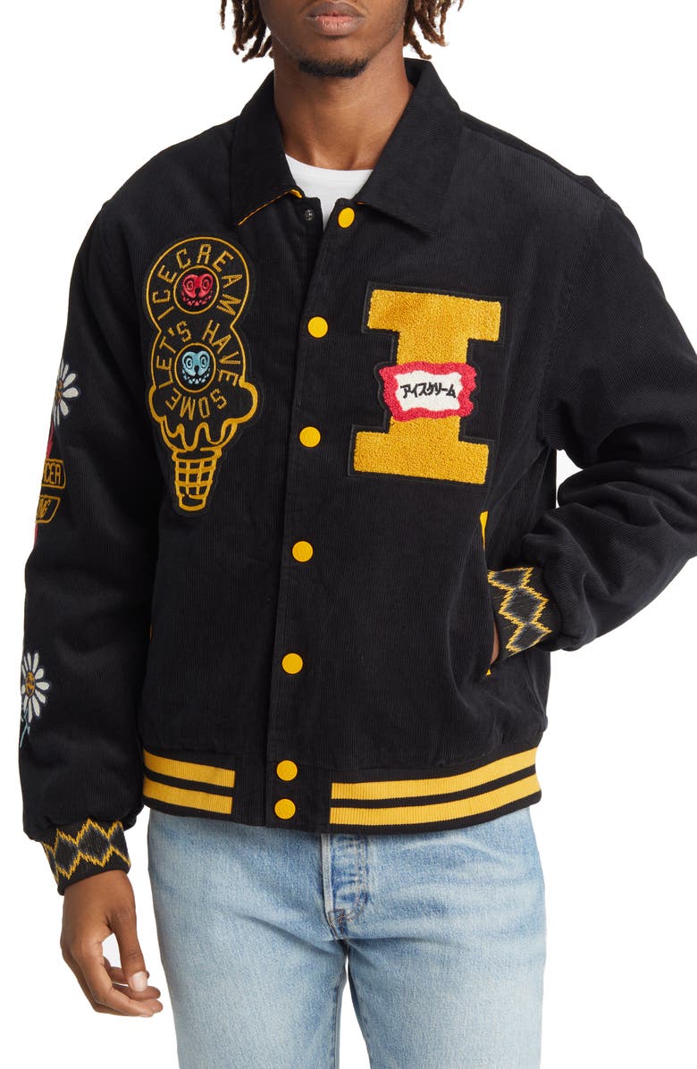 ICECREAM Team Corduroy Varsity Jacket, Alternate, color, 
